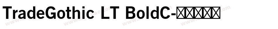 TradeGothic LT BoldC字体转换